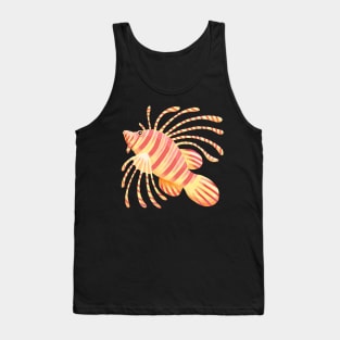 Whimsical Ocean Coral Reef Lionfish in Digital Tank Top